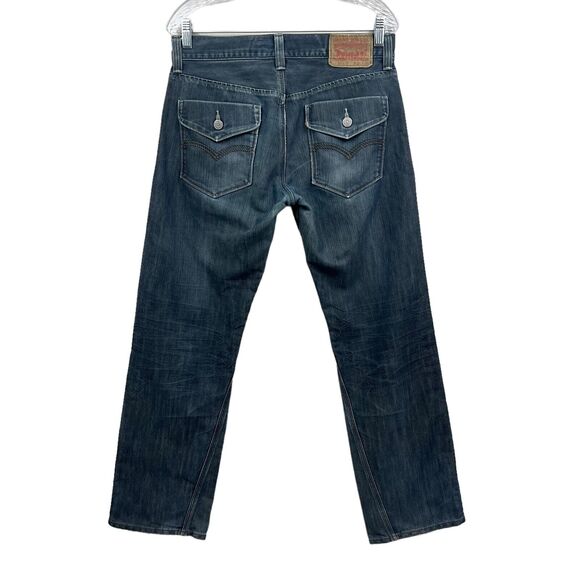 Levis Mens 614 Jeans Straight Leg 5‎ Pocket Zip Fly Mid Rise Blue Size 31Wx30L - Picture 4 of 8